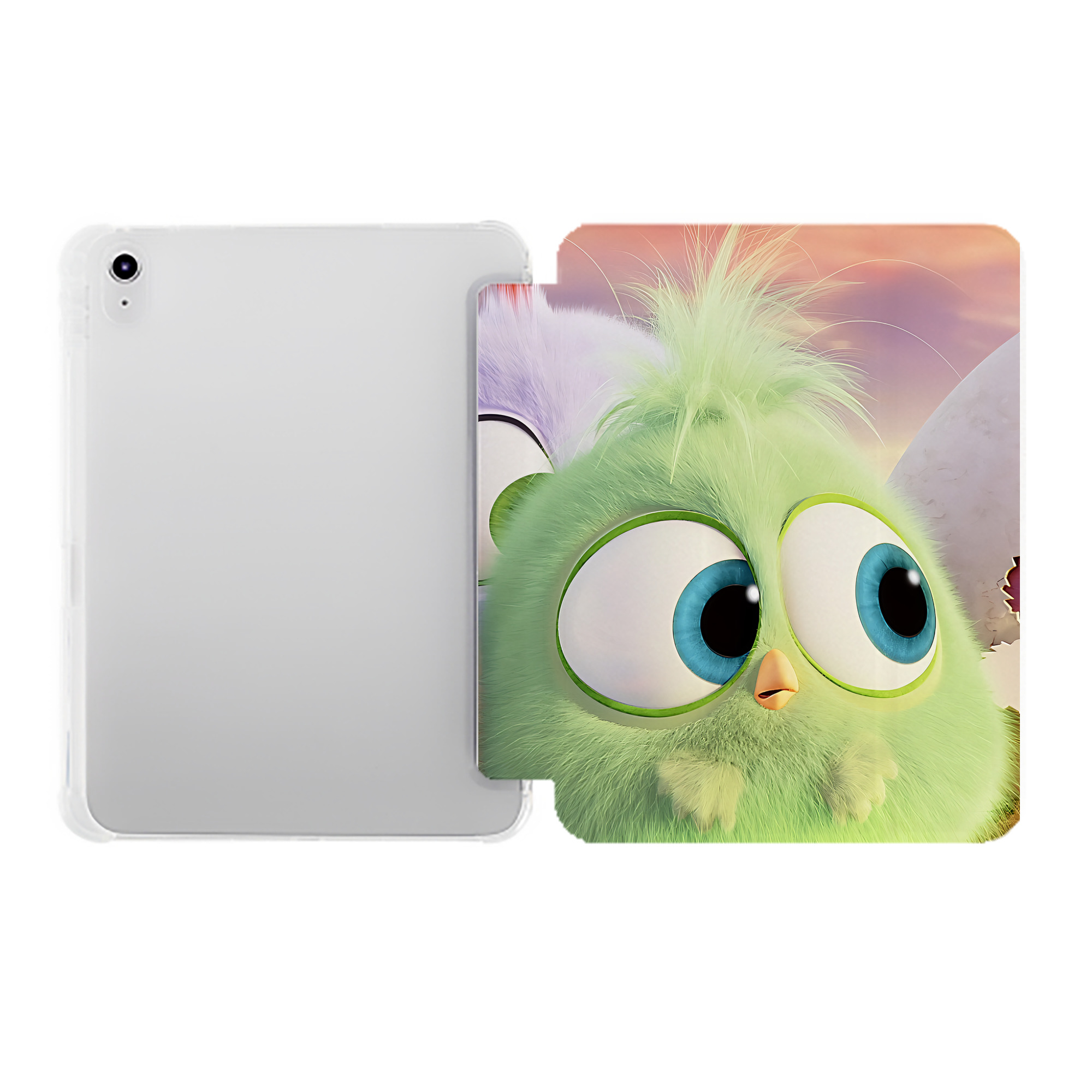 （画像用） Angry Birds アングリーバード IPad ケース ペン収納付き 三つ折りスタンド PUレザー×シリコン 対応機種9.5/10.5/10.9インチ
